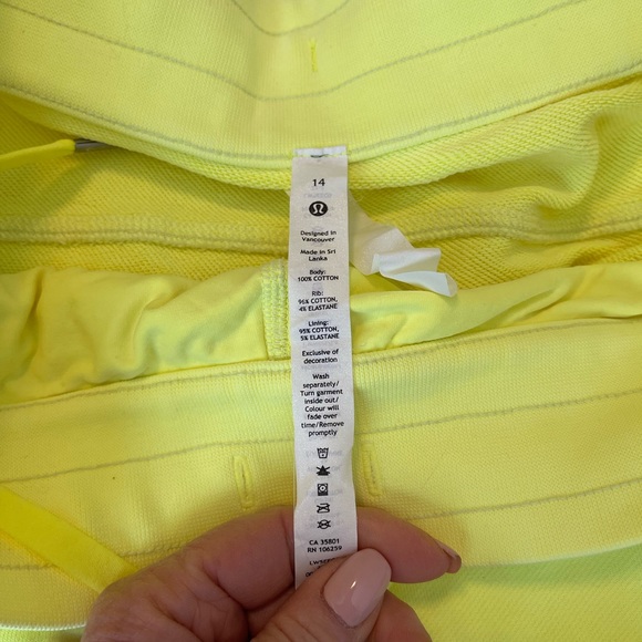 Lululemon Full-Length Scuba Joggers - Size 14 Highlighter Yellow - EUC - Picture 6 of 8